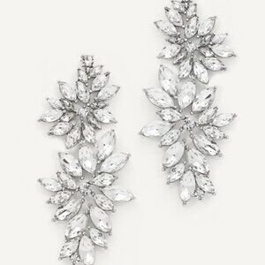 Flora Drop Earrings in Silver